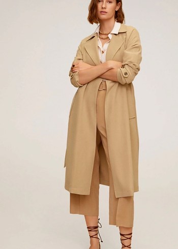 Mango Kadın Uzun Kuşaklı Trençkot - Görsel 2