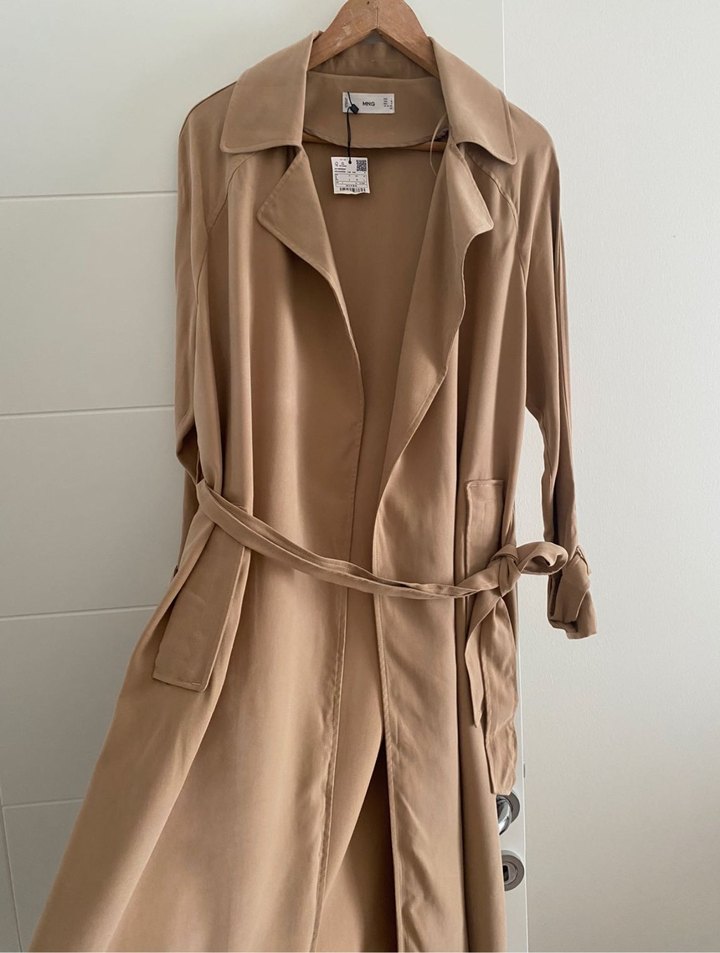 Mango Kadın Uzun Kuşaklı Trençkot - Görsel 5