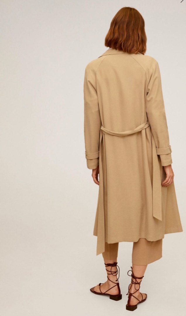Mango Kadın Uzun Kuşaklı Trençkot - Görsel 4