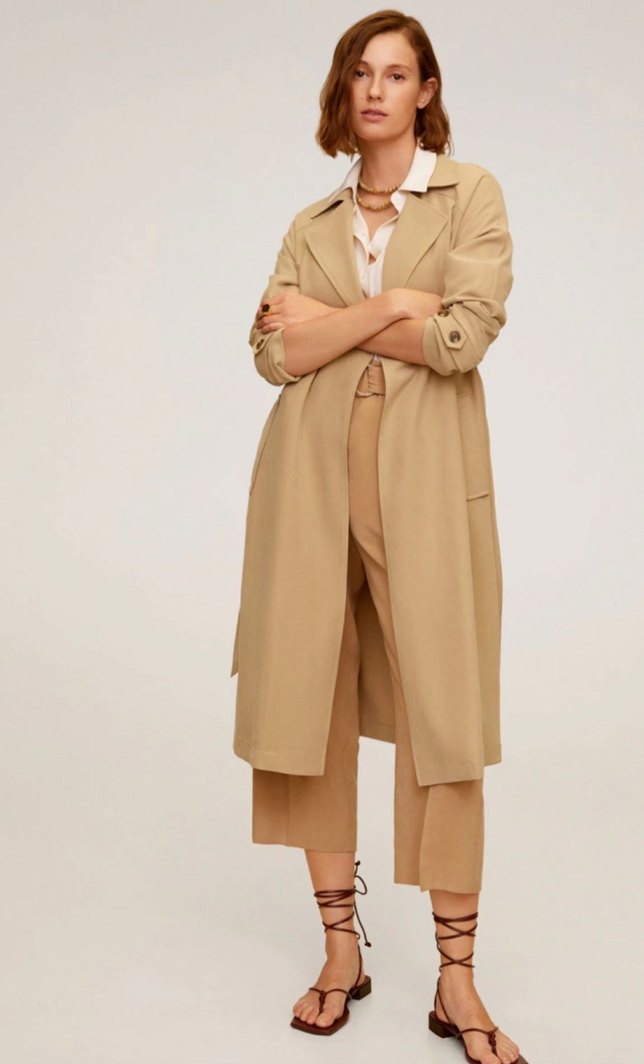 Mango Kadın Uzun Kuşaklı Trençkot - Görsel 3