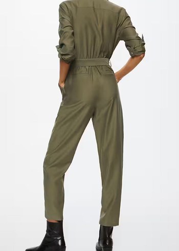 Mango Uzun Kollu Kemerli Kadın Tulum - Görsel 4