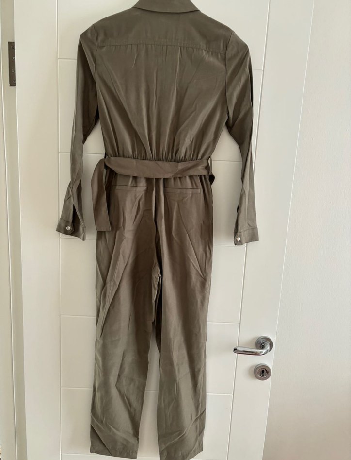 Mango Uzun Kollu Kemerli Kadın Tulum - Görsel 2