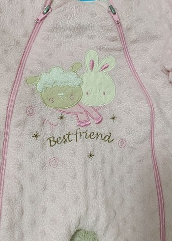 Pembe Kapüşonlu  Bebek Tulumu - Görsel 3