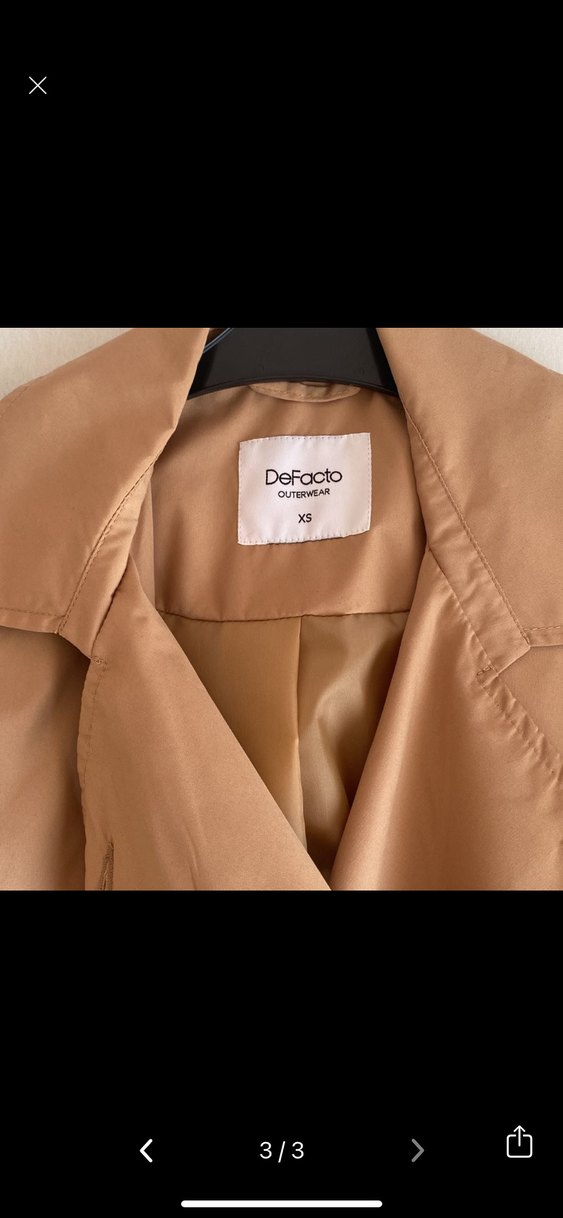 Bej Kadın Midi Trençkot - Görsel 3