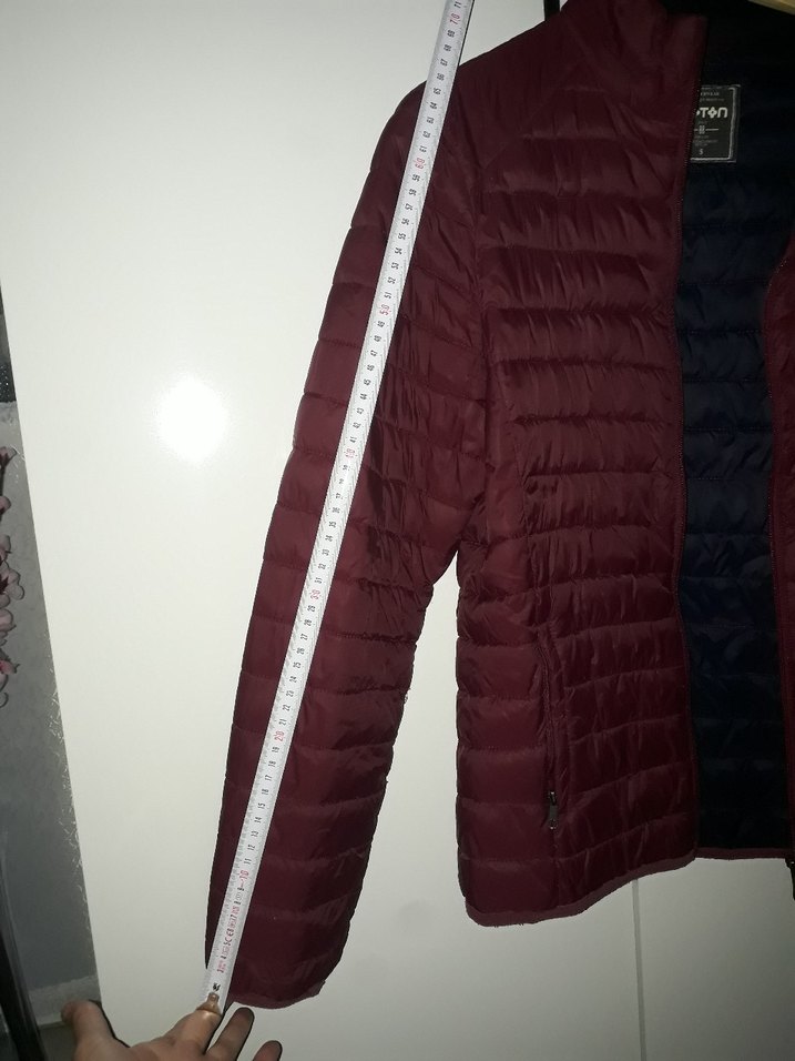 Bordo Fermuarlı Erkek Mont - Görsel 3