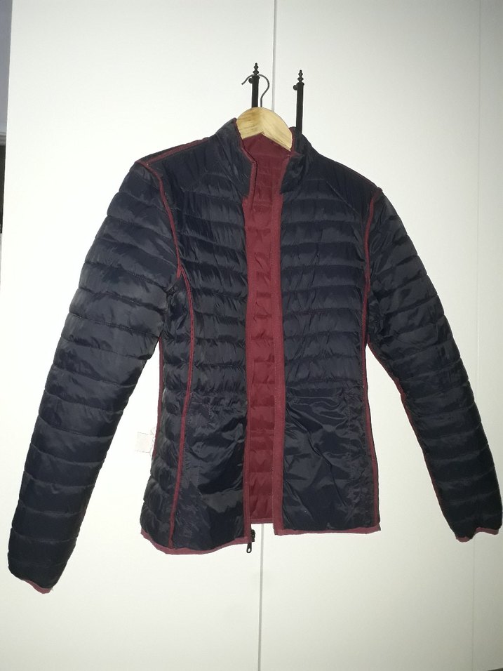 Bordo Fermuarlı Erkek Mont - Görsel 5