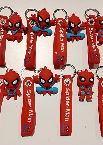 Renkli Spider-Man Kurdeleli Anahtarlık