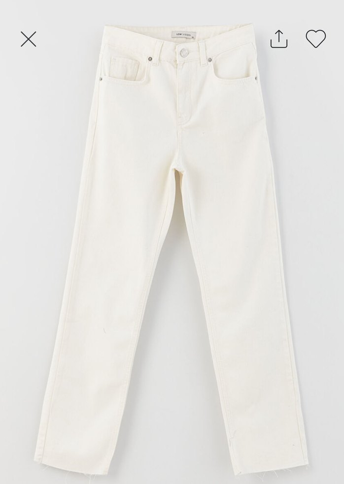 Kadın Ekru Düz Kesim Midi Pantolon - Görsel 2