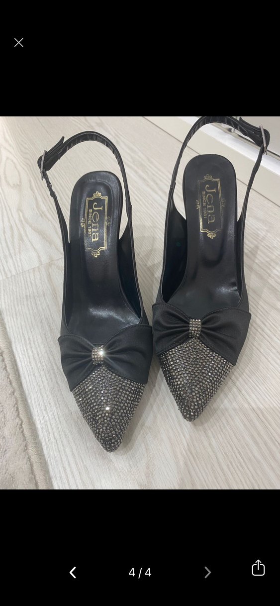 Siyah taşlı Stiletto - Görsel 3