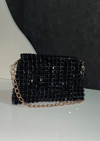 El yapımı kristal taşlı mini çanta - Görsel 2