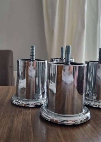 Gri Metal Mobilya Ayakları 7cm - Görsel 2