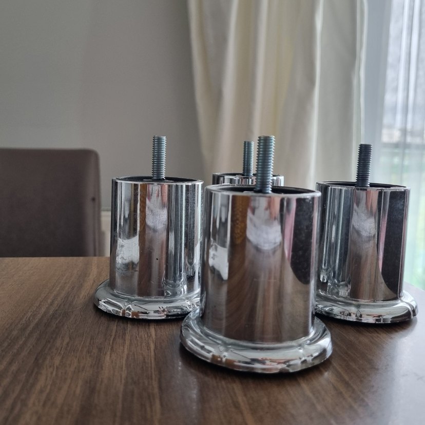 Gri Metal Mobilya Ayakları 7cm - Görsel 2