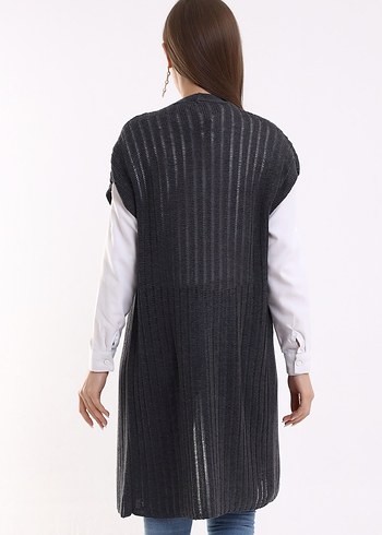 Bej Uzun Kadın Hırka - Görsel 2