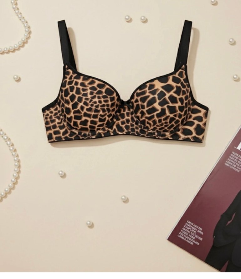Leopar Desenli Kahverengi Sütyen - Görsel 2