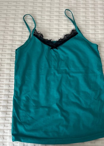 Dantel Detaylı Turkuaz V Yaka Atlet - Görsel 6