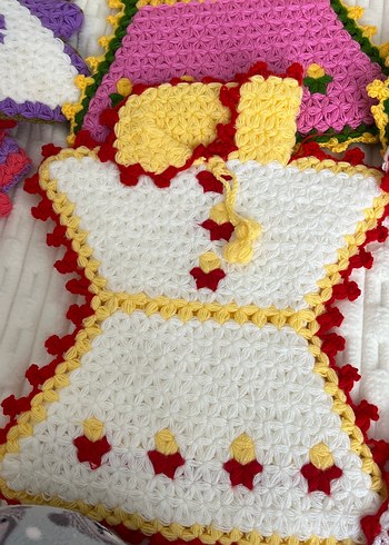 Renkli El Örgüsü Banyo lifi - Görsel 5