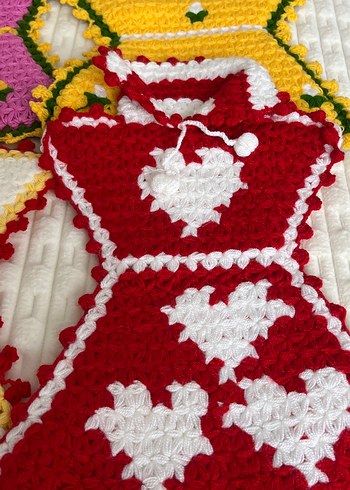 Renkli El Örgüsü Banyo lifi - Görsel 2