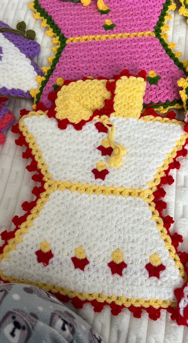 Renkli El Örgüsü Banyo lifi - Görsel 5