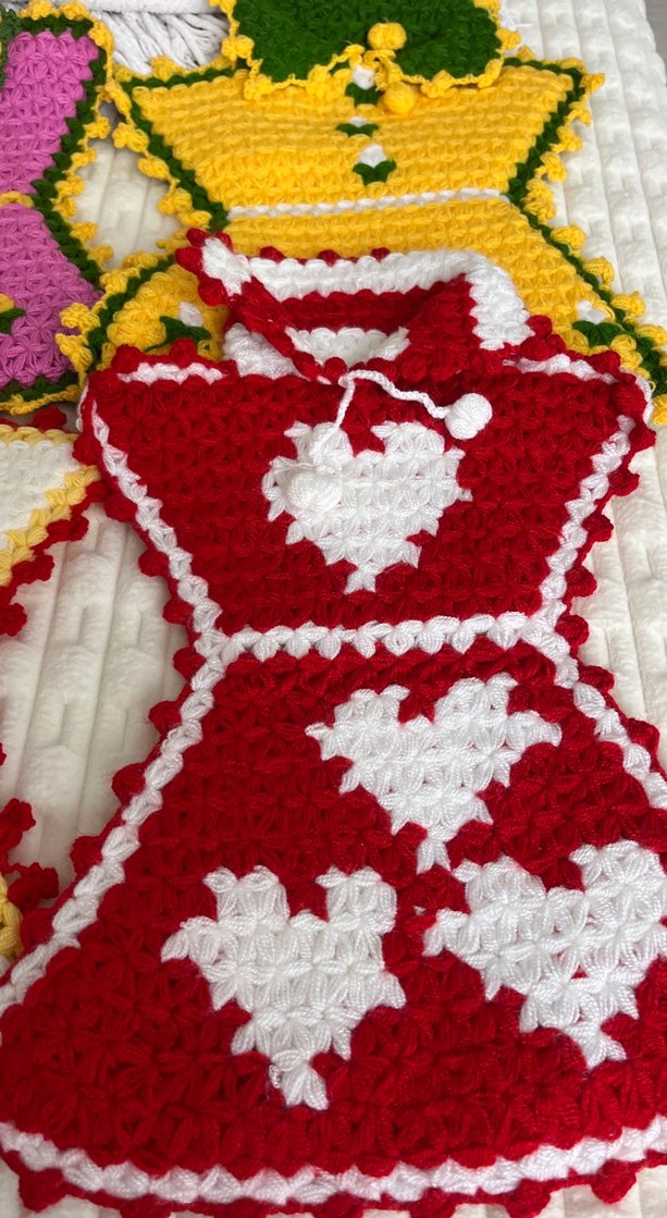 Renkli El Örgüsü Banyo lifi - Görsel 2