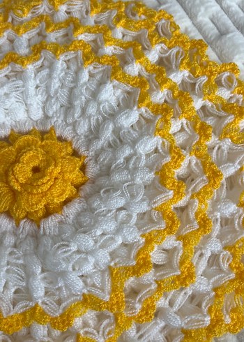 Sarı Nakışlı Bohem banyo lifi Çeyiz - Görsel 2