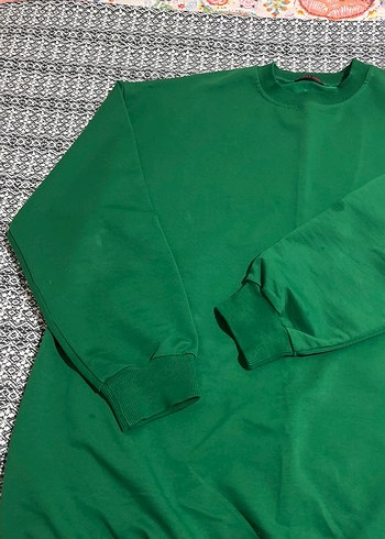 Kadın Yeşil Basic Sweatshirt - Görsel 2