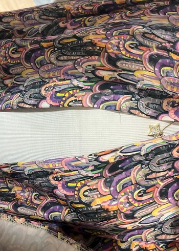 Uzun, bol kesim, bağlamalı, çok renkli kimono - Görsel 4