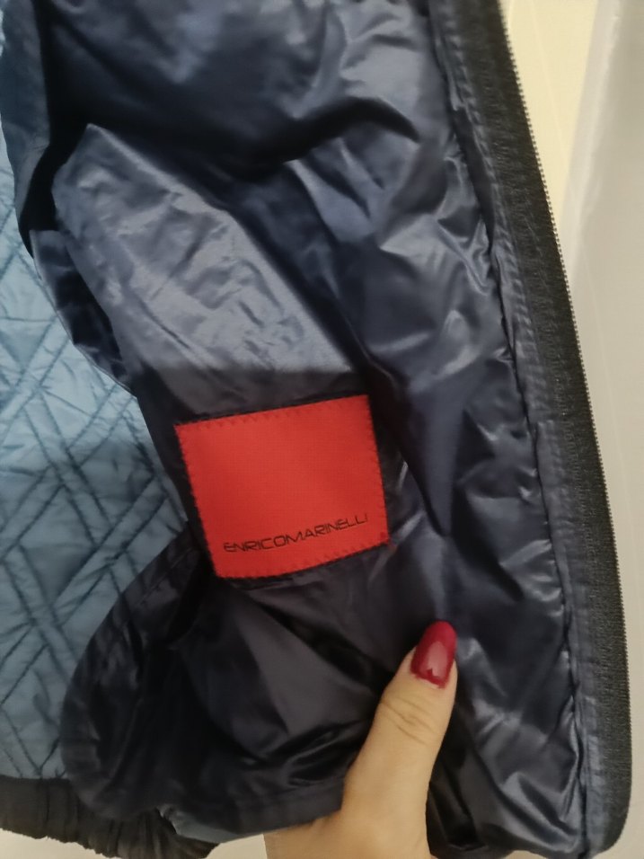 Enrico marka Erkek Lacivert Kapitone Fermuarlı Ceket - Görsel 3