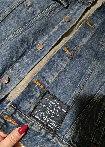 Kadın Lacivert Düğmeli Denim Ceket - Görsel 7