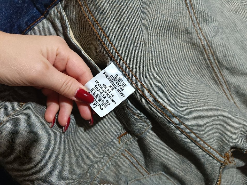 Kadın Lacivert Düğmeli Denim Ceket - Görsel 3