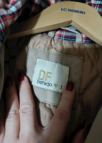 Gri Düğmeli Midi Kadın Mont - Görsel 2