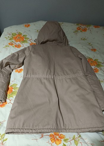 Gri Düğmeli Midi Kadın Mont - Görsel 4