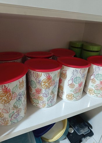 Renkli Meyve Desenli Plastik Tapprwen Saklama Kabı - Görsel 2