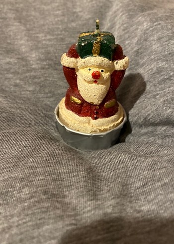Zara Home Yeşil Hediye Paketi Taşıyan Renkli Noel Baba Mum