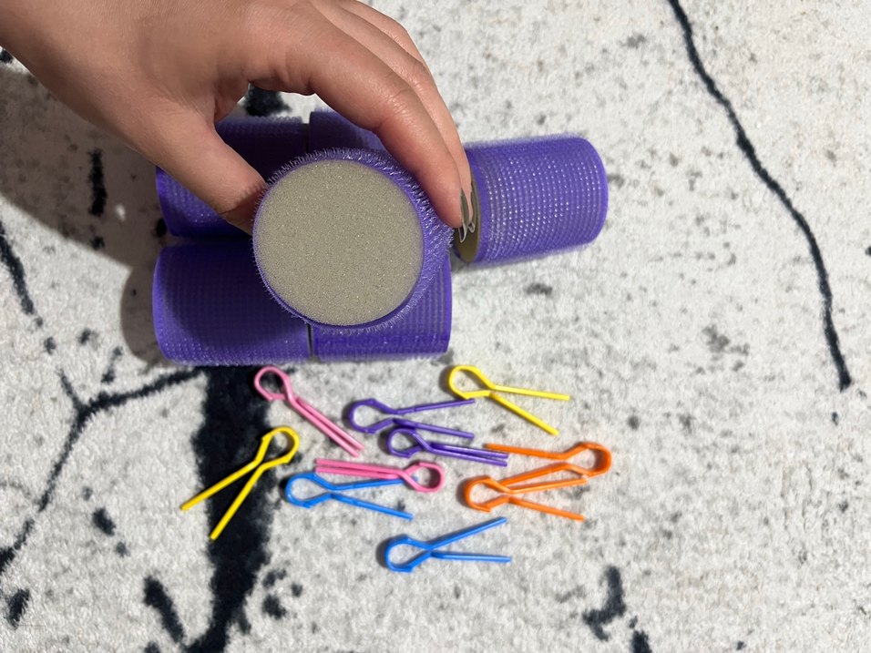 Renkli Mor 6lı saç bugidisi (10 tane tokası da var) - Görsel 3