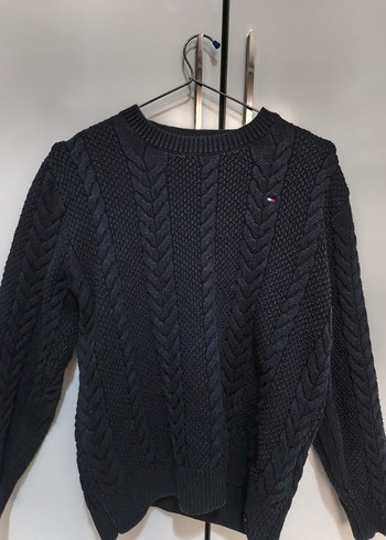 Tommy Hilfiger Lacivert Örgü Kadın Kazak