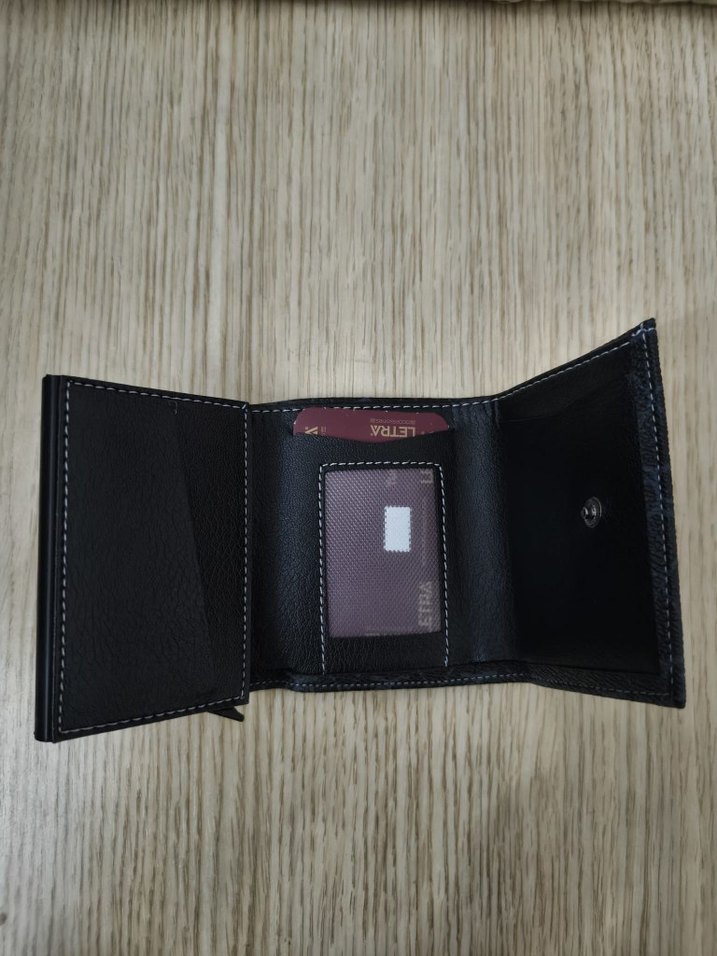 Siyah Deri erkek Cüzdanı - Görsel 3