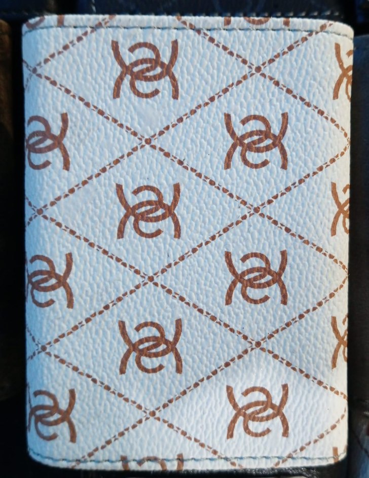 Beyaz Baskılı Erkek Deri Cüzdan - Görsel 2