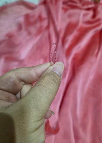 11-12 Yaş Beden pembe Renk Pembe Drapeli Uzun Abiye Elbise