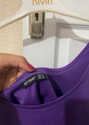 Mor Kadın Atlet, Kolsuz, Dar Kesim - Görsel 2