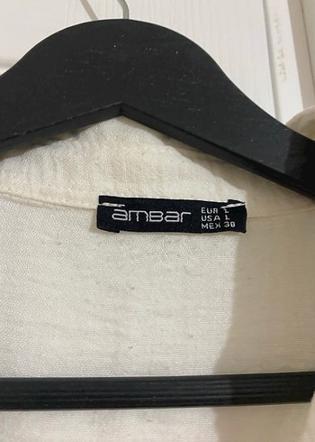 Düğmeli Beyaz Keten Kadın Gömlek - Görsel 4