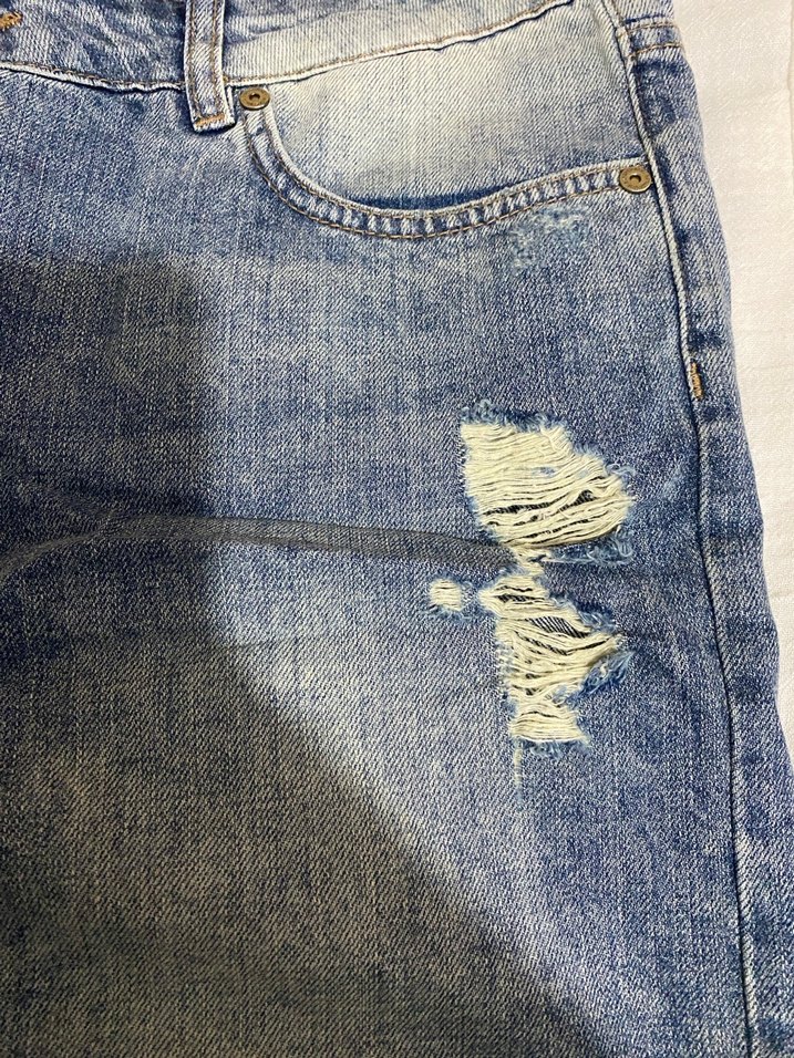 Kadın Mavi Mini Denim Şort - Görsel 2