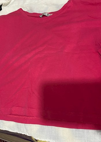 Pembe Basic Kısa Kollu Kadın Tişört - Görsel 3