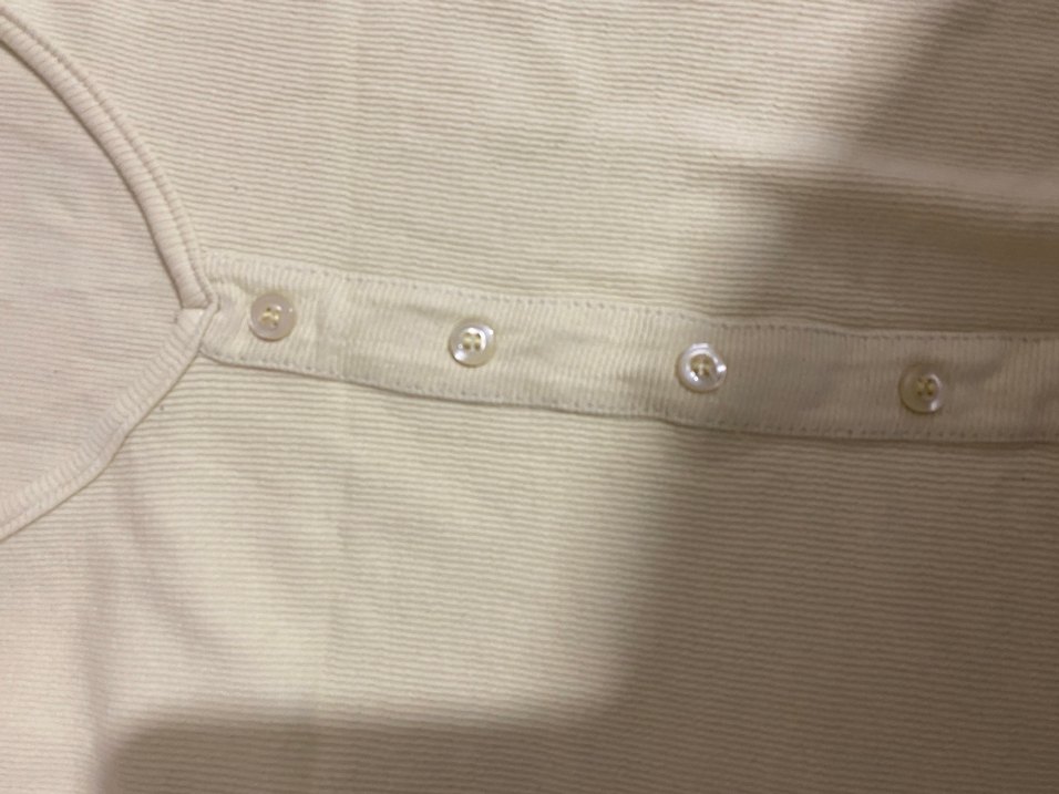 Sarı Pamuk Düğmeli Crop - Görsel 3