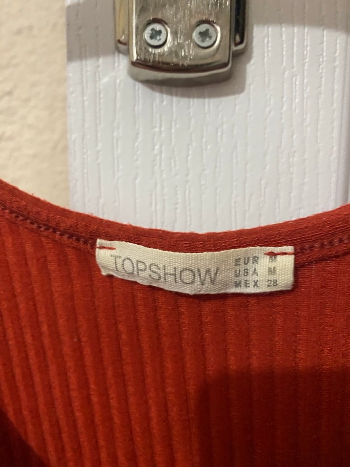 Düğmeli Kırmızı Bohem Kadın Atlet - Görsel 2