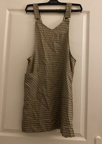 Ekoseli Kolsuz Midi Tulum slopet - Görsel 2