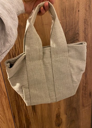 Bej Keten Bohem Kadın Çanta - Görsel 2