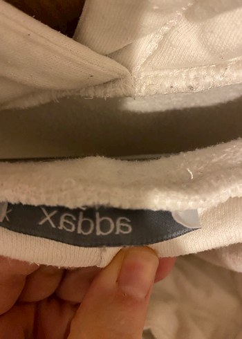 Kadın Beyaz Kapüşonlu Rahat Kesim Sweatshirt - Görsel 3