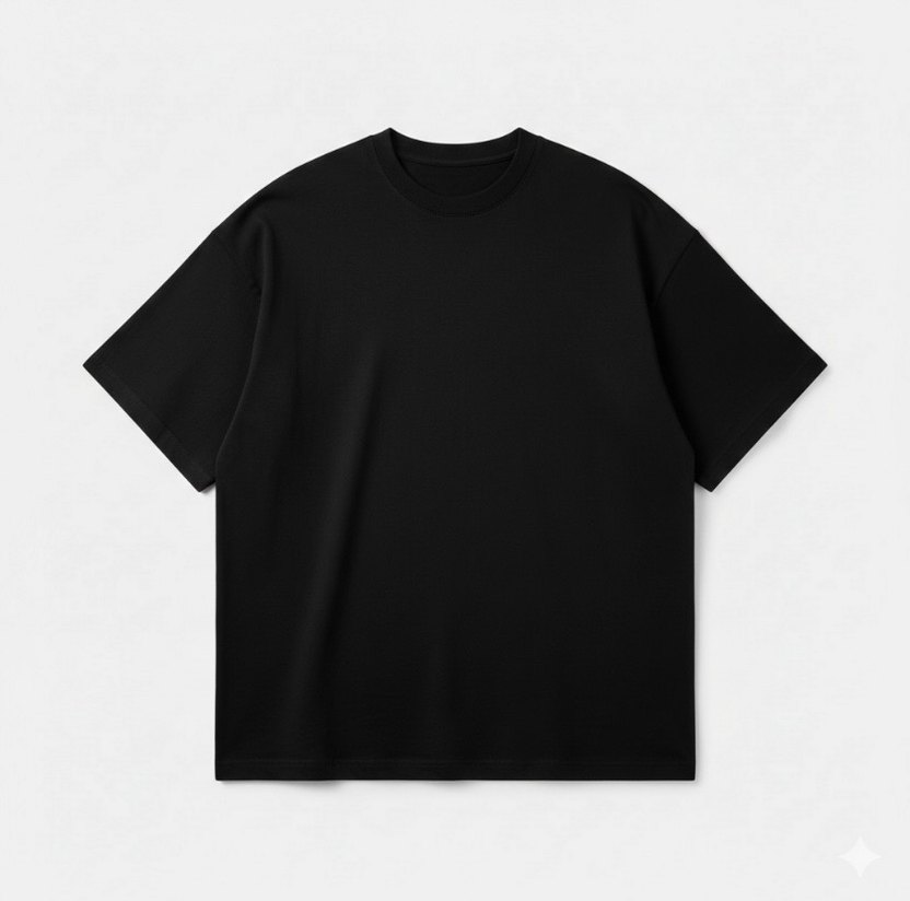 Baskılı Siyah Tişört - Görsel 2