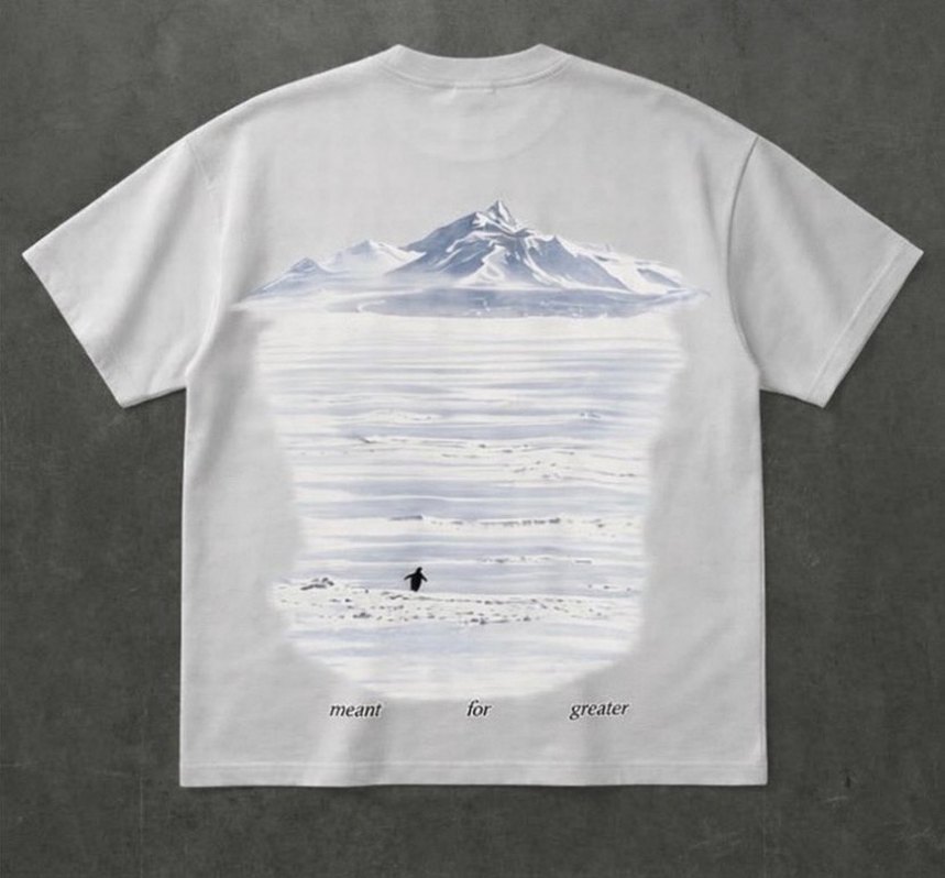 Beyaz Baskılı Kısa Kollu  Tişört - Görsel 2