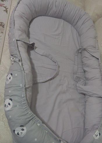 Gri Panda Desenli Bebek Yatağı - Görsel 7